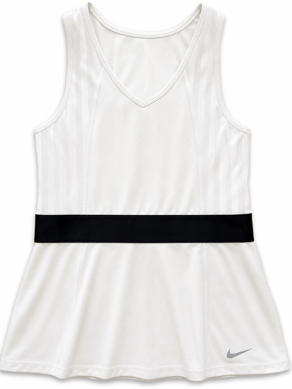 Nike White Dri-FIT Athletic Top- Peplum style